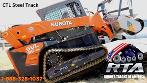 2 DuroForce Steel Tracks Fits Kubota SVL75-2 13" Wide 52 Link