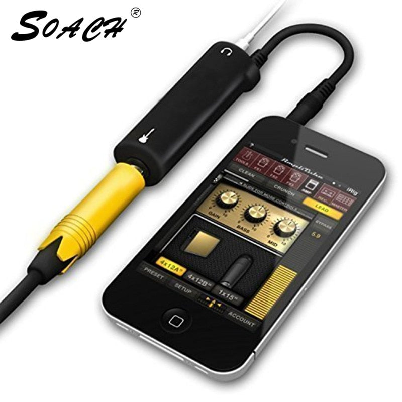 SOACH Guitar link cable adapter  AMP  audio interface converter guitar pedal  effects tuner  link line Guitar accessories