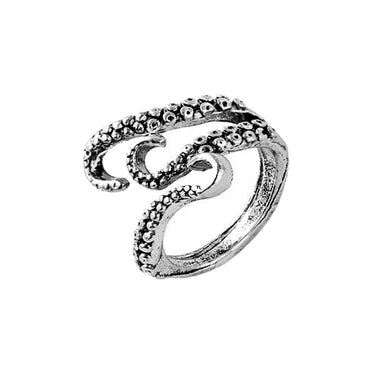 Gothic Deep Sea Squid Octopus Fashion Jewelry Adjustable Open Finger Ring Size