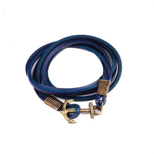 Retro Anchor Leather Bracelet