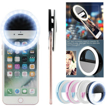 Selfie LED Light Ring Flash Fill Clip Camera For IPhone & Tablet For Samsung