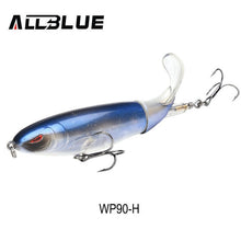 ALLBLUE Whopper Popper 9cm/11cm/13cm Topwater Fishing Lure Artificial Bait Hard Plopper Soft Rotating Tail Fishing Tackle Geer