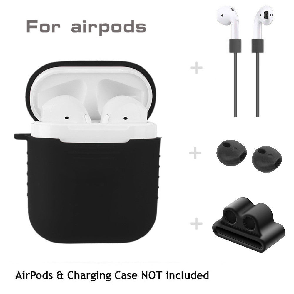 5 in 1 Silicone Cover Case Earphone Set For Airpods Headset Earhook Accessories