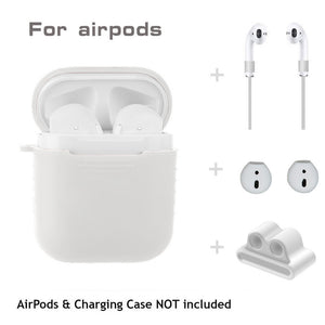 5 in 1 Silicone Cover Case Earphone Set For Airpods Headset Earhook Accessories