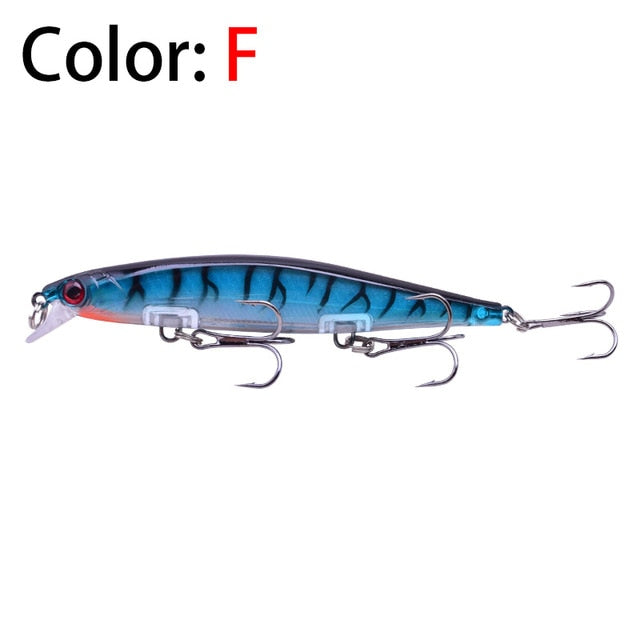 Proleurre 1PCS Minnow Fishing Lure Laser Hard Artificial Bait 3D Eyes