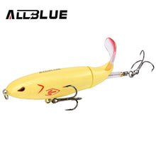 ALLBLUE Whopper Popper 9cm/11cm/13cm Topwater Fishing Lure Artificial Bait Hard Plopper Soft Rotating Tail Fishing Tackle Geer