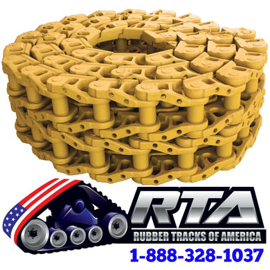 Two 47 Link Sealed & Lubricated Track Chains - Fits CAT D9L Dozer CR6446/47 Free Shipping